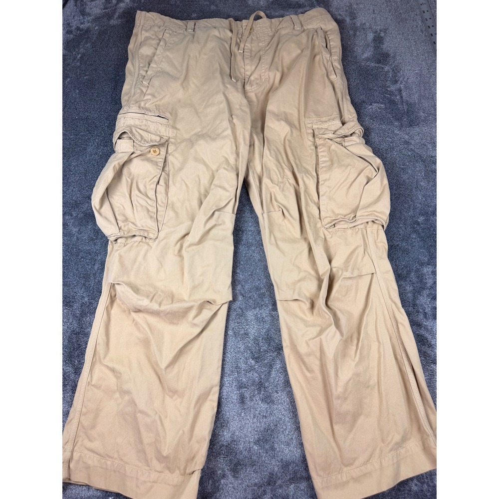 Banana Republic Vintage Y2K Paratrooper Cargo Pants Khaki Tan 38x30 Mens